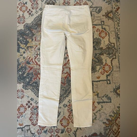 Paige Distressed Skinny Verdugo Ankle Jeans White 25 - Picture 3 of 4